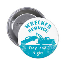Wrecker Service Badge Buttons