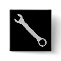 Wrench. Grey and Black. Spanner. Buttons