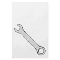 Wrench. Grey and Black. Spanner. Custom Flyer