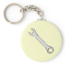 Wrench. Grey and Black. Spanner. Key Chains