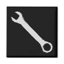 Wrench. Grey and Black. Spanner. Magnet