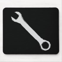 Wrench. Grey and Black. Spanner. Mousepad