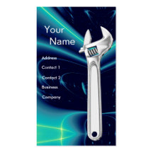 WRENCH METAL MECHANICS,PLUMBERS BUSINESS CARD