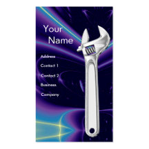 WRENCH METAL MECHANICS,PLUMBERS BUSINESS CARDS