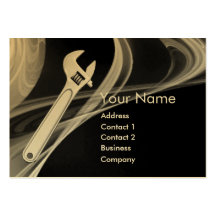 WRENCH METAL MECHANICS,PLUMBERS Gold Metallic Business Card