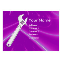 WRENCH METAL MECHANICS,PLUMBERS MONOGRAM BUSINESS CARD