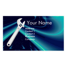 WRENCH METAL MECHANICS,PLUMBERS MONOGRAM BUSINESS CARDS