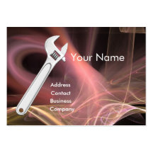WRENCH METAL MECHANICS,PLUMBERS Monogram Business Card Template