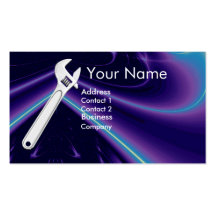 WRENCH METAL MECHANICS,PLUMBERS MONOGRAM BUSINESS CARD TEMPLATE