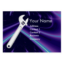 WRENCH METAL MECHANICS,PLUMBERS MONOGRAM BUSINESS CARD TEMPLATE