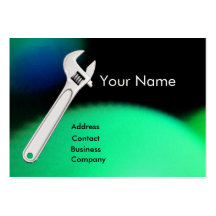 WRENCH METAL MECHANICS,PLUMBERS Monogram Pearl Business Card Templates