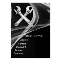 WRENCHES METAL MECHANICS,PLUMBERS Pearl Paper Business Card Template