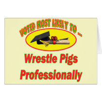 Wrestle Pigs Card