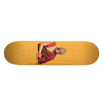 Wrestler lama Street Art skateboard by Dashiner