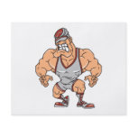 wrestler vector muscular custom flyer