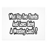 Wrestling Coach Joke...Two Thumbs Invitations