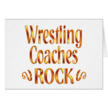 Wrestling Coaches Rock Greeting Card