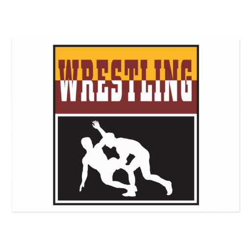 wrestling design postcards