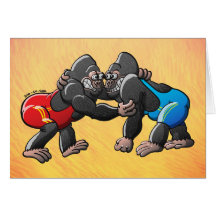 Wrestling Gorillas Card