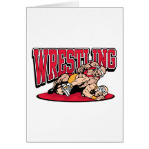 Wrestling Takedown Greeting Card
