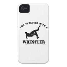 Wrestling Vector Designs iPhone 4 Case-Mate Case
