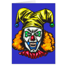 Wretched Evil Clown Greeting Card
