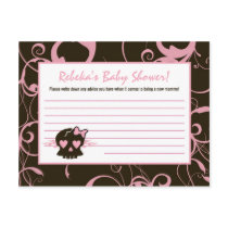Writable Advice Card Girly Girl Pink Punk Skull