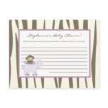 Writable Advice Card Jacana Jungle Girl Monkey Post Card