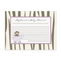 Writable Advice Card Jacana Jungle Girl Monkey Post Card