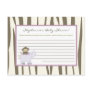 Writable Advice Card Jacana Jungle Girl Monkey Post Card