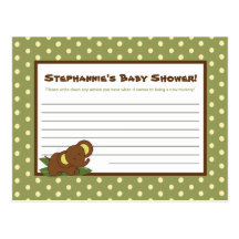 Writable Advice Card Jungle Babies Postcards