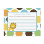 Writable Advice Card Jungle King Lion Safari Zoo postcards