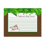Writable Advice Card MonkeySwing Jungle Safari Zoo