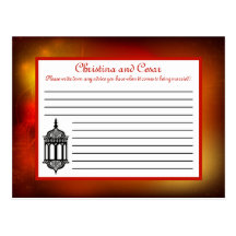 Writable Advice Card Moroccan Lantern Postcard