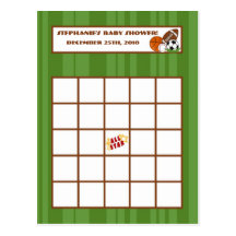 Writable Bingo Card All-Star Green Post Card