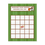 Writable Bingo Card All-Star Green Post Card
