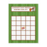 Writable Bingo Card All-Star Green Post Card