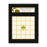 Writable Bingo Card Construction Black and Yellow