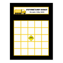 Writable Bingo Card Construction Post Card