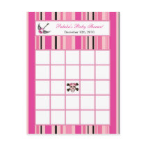 Writable Bingo Card Girl Pink Punk Rock Guitar