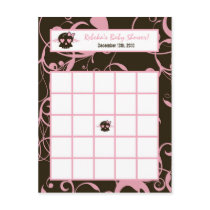 Writable Bingo Card Girl Pink Punk Rock Skull Flam