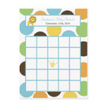 Writable Bingo Card Jungle King Lion Safari Zoo