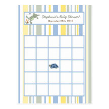 Writable Bingo Card Leap Frog Turtle Bee Dragonfly Postcard