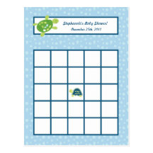 Writable Bingo Card Turtle Reef Ocean Sea Turtle Post Cards
