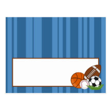 Writable Place Card All-Star Blue Post Cards