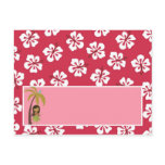 Writable Place Card Pink Hawaiian Luau Tropical postcards