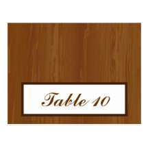 Writable Place Card Wooden Plank Floral Wedding Fl Postcard