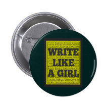 Write Like a Girl Charcoal Pin