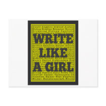 Write Like a Girl Charcoal