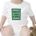 Write Like a Girl Peacock Baby Creeper